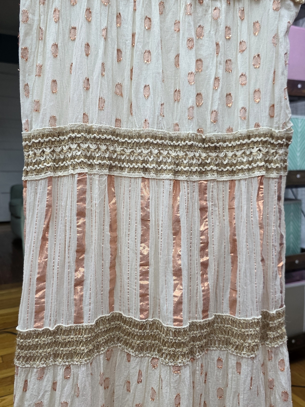 Me 2 Magic Cotton Embroidered Tassel Shimmer Boho Chic Maxi 3X - Picture 7 of 12